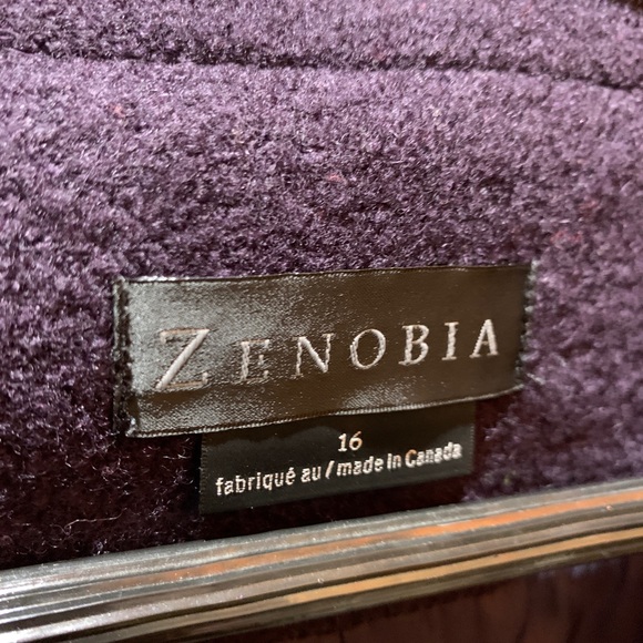 Zenobia 16 Purple plum Virgin Wool lined jacket - Picture 7 of 8